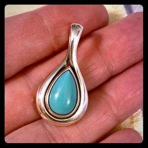 James Avery Turquoise Teardrop Pendant